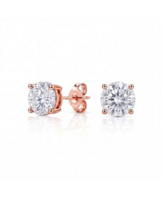 Dainty Sterling Silver Brilliant Round 5MM CZ Mini Stud Earrings