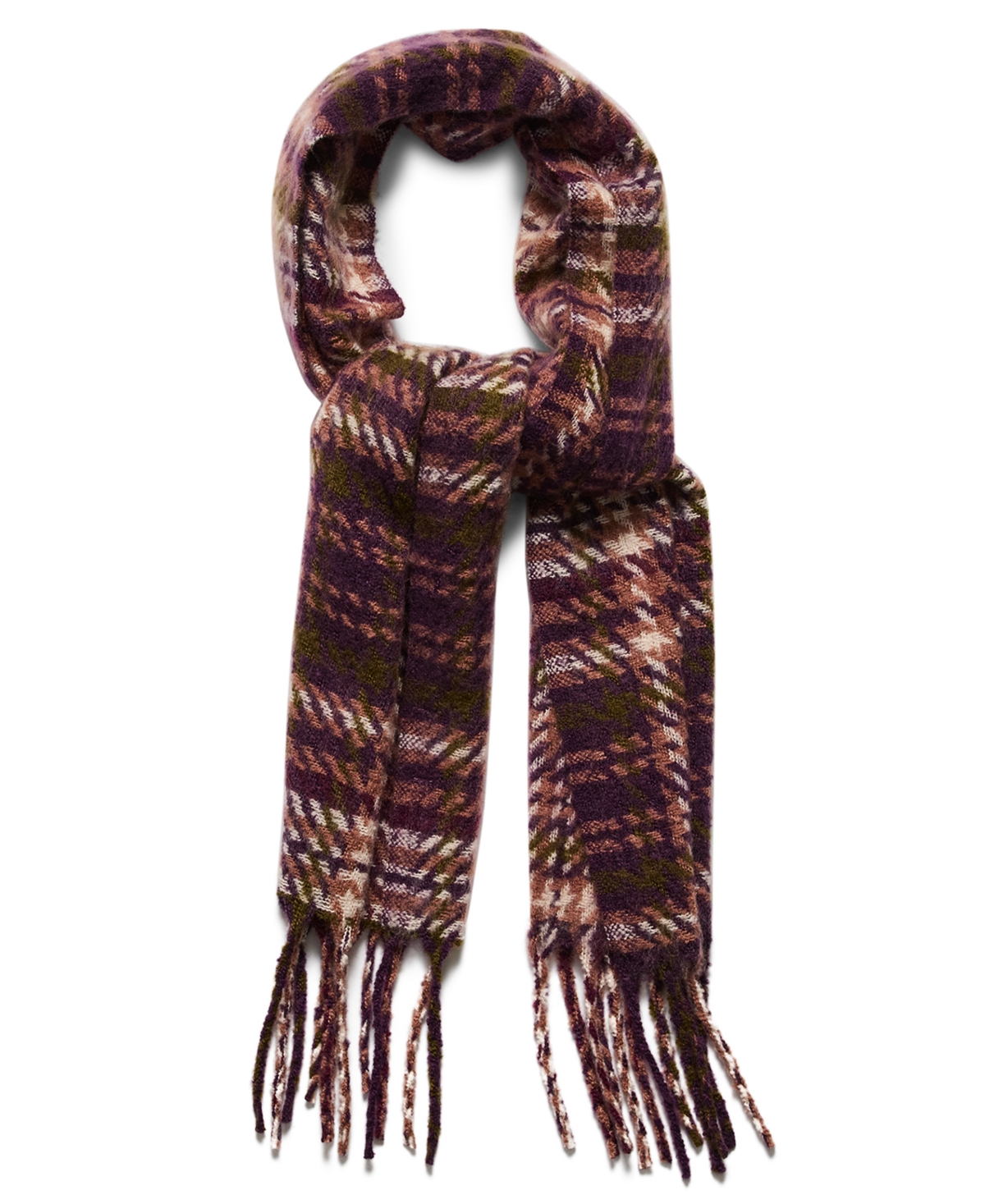 Steve Madden Women's Brushed Twill Tartan Lofty Scarf