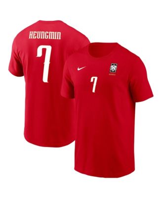Big Boys and Girls Son Heung-Min Red South Korea National Team Name & Number T-Shirt