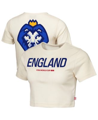 Women's Natural England FIFA World Cup 2026 Elote Squad Cropped T-Shirt