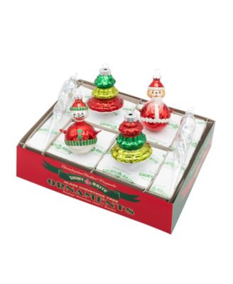 Holiday Splendor 6-Piece Mixed Shapes & Figures Ornament Set