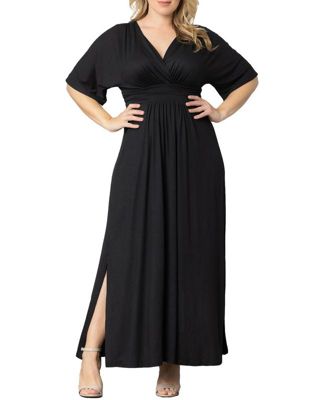 Plus Size Vienna Kimono Sleeve Long Maxi Dress