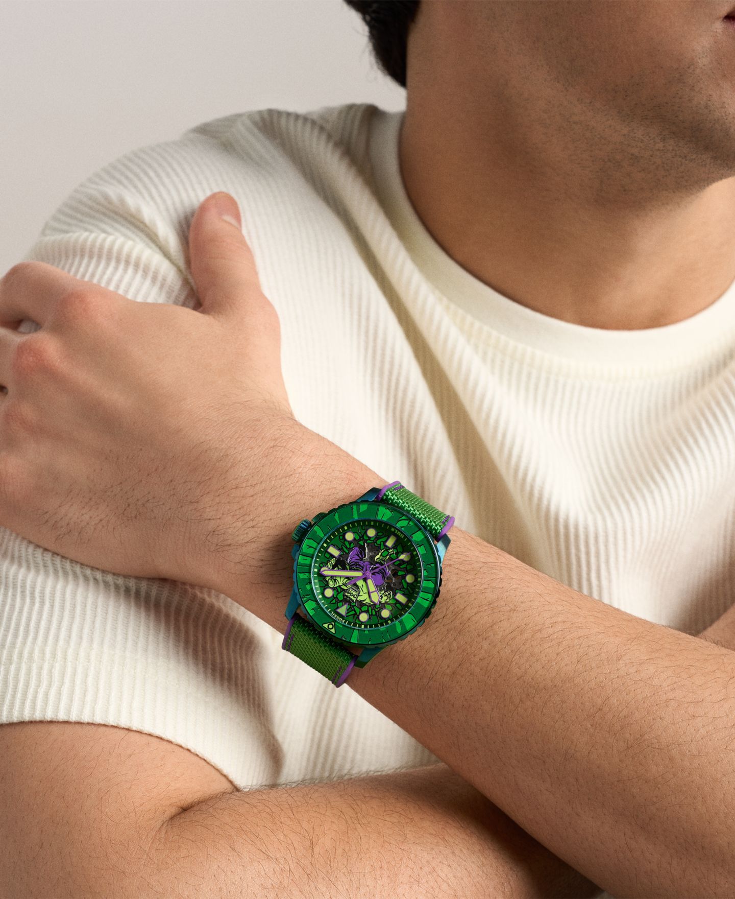 Мужские часы Fossil Marvel x Limited-Edition Incredible Hulk Watch 45mm — фото 7