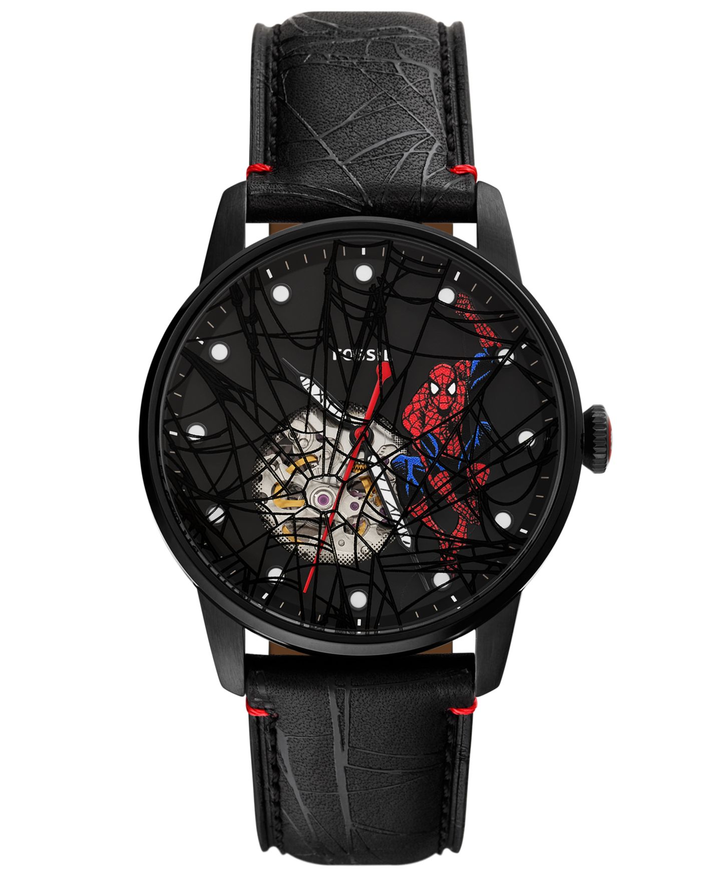 Мужские часы Fossil Marvel x Limited-Edition Spider Man Watch 42mm — фото 1