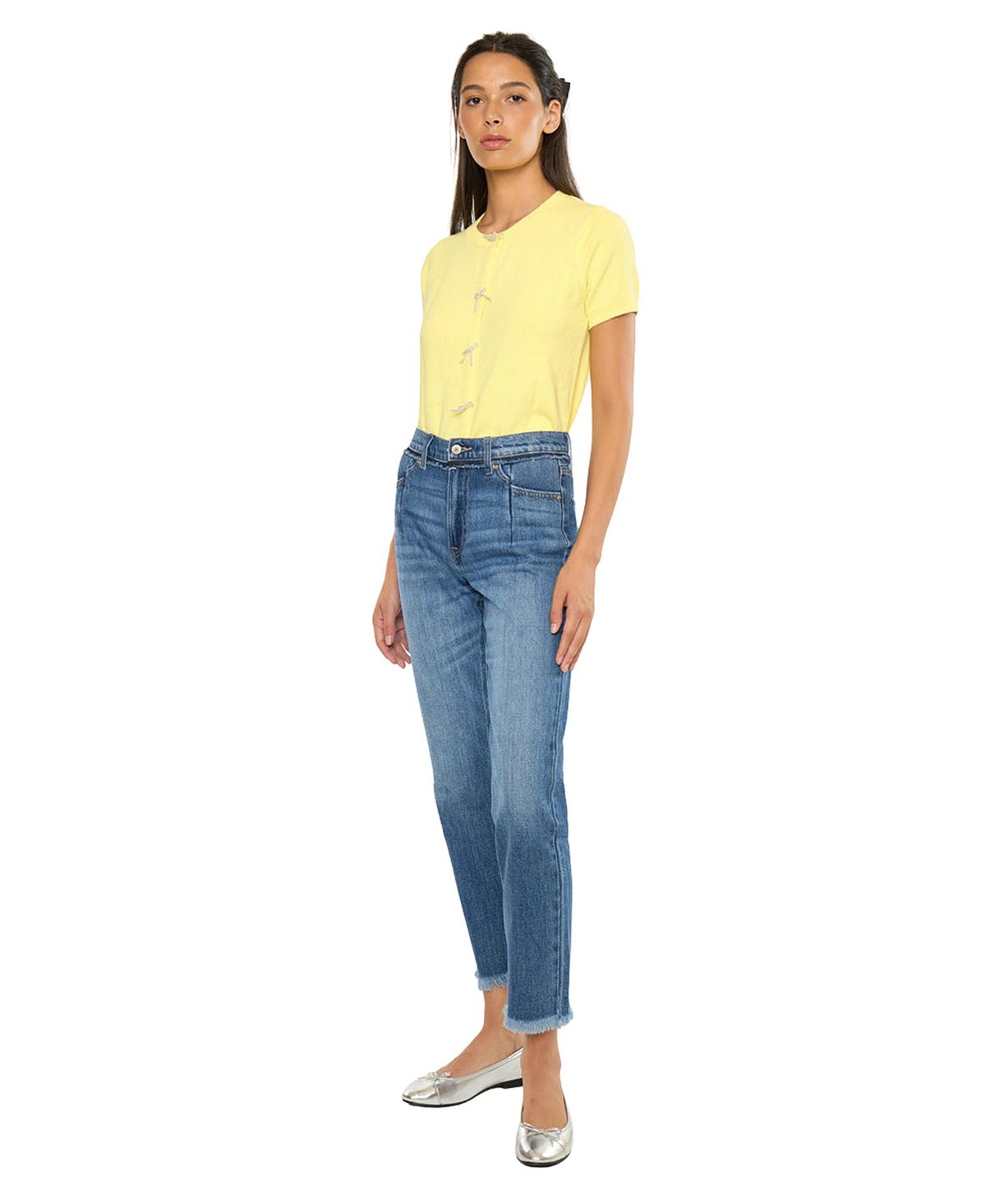 KanCan Women's Angelina High Rise Slim Straight Jeans view 3 — MAYCSS fashion products