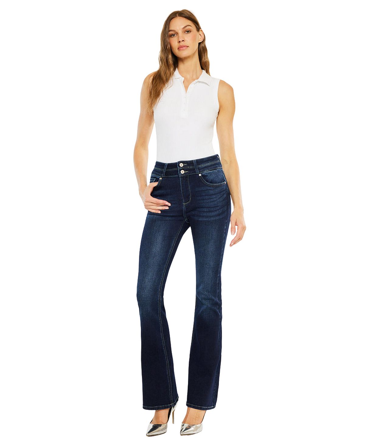 KanCan Women's Gisella High Rise Bootcut Jeans view 5 — MAYCSS fashion products