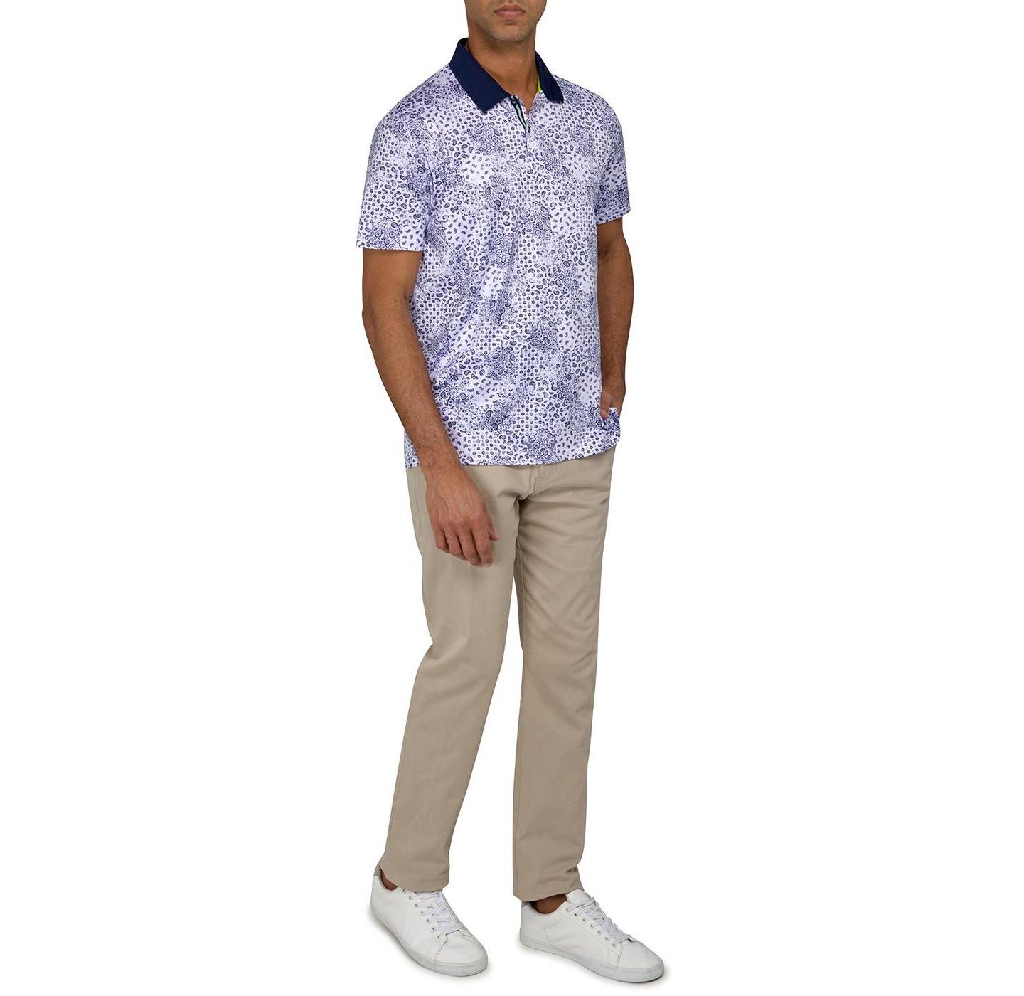 Мужское поло Society of Threads Regular Fit Performance Polo, цвет: Micro Paisley — фото 3