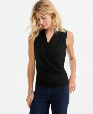 Women's Mesh Surplice Tank