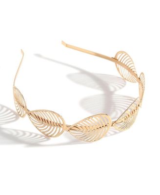 Sohi Women's Gold Plated Designer Hairband - Gold