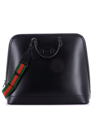 Large Horsebit 1955 Web Duffle Bag Leather