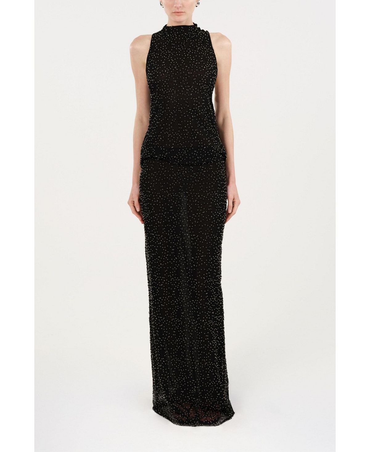 NOCTURNE Women's Stone-Embellished Maxi Dress view 2 — MAYCSS fashion products