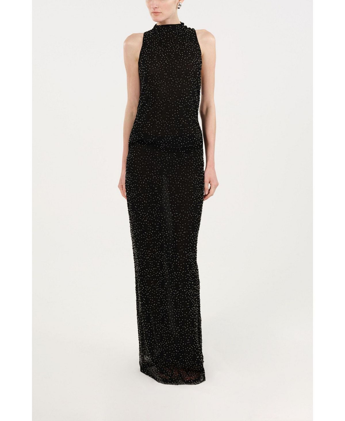 NOCTURNE Women's Stone-Embellished Maxi Dress view 1 — MAYCSS fashion products
