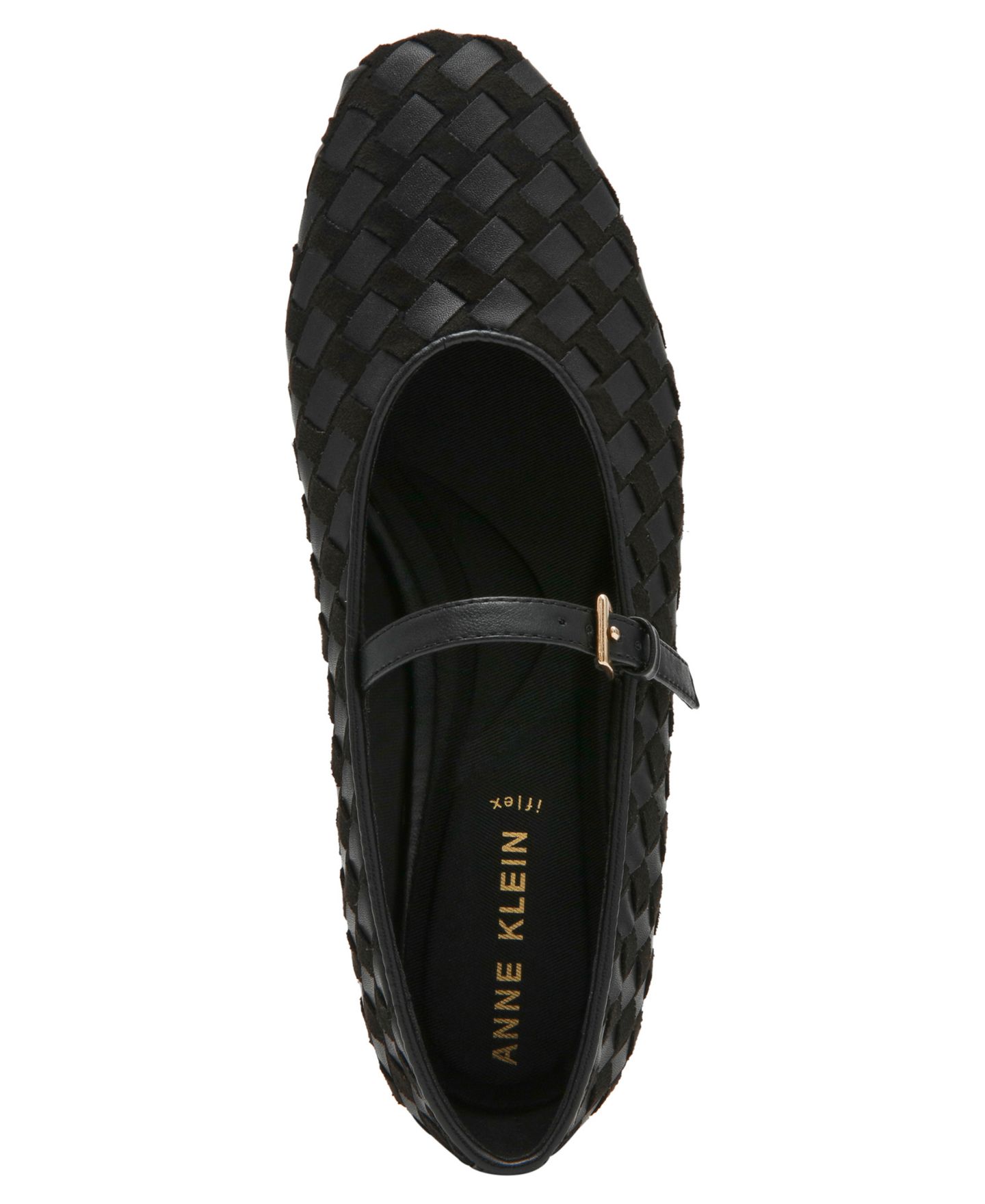 Женские плетёные балетки Мэри Джейн Anne Klein Connie, цвет: Чёрный — фото 4