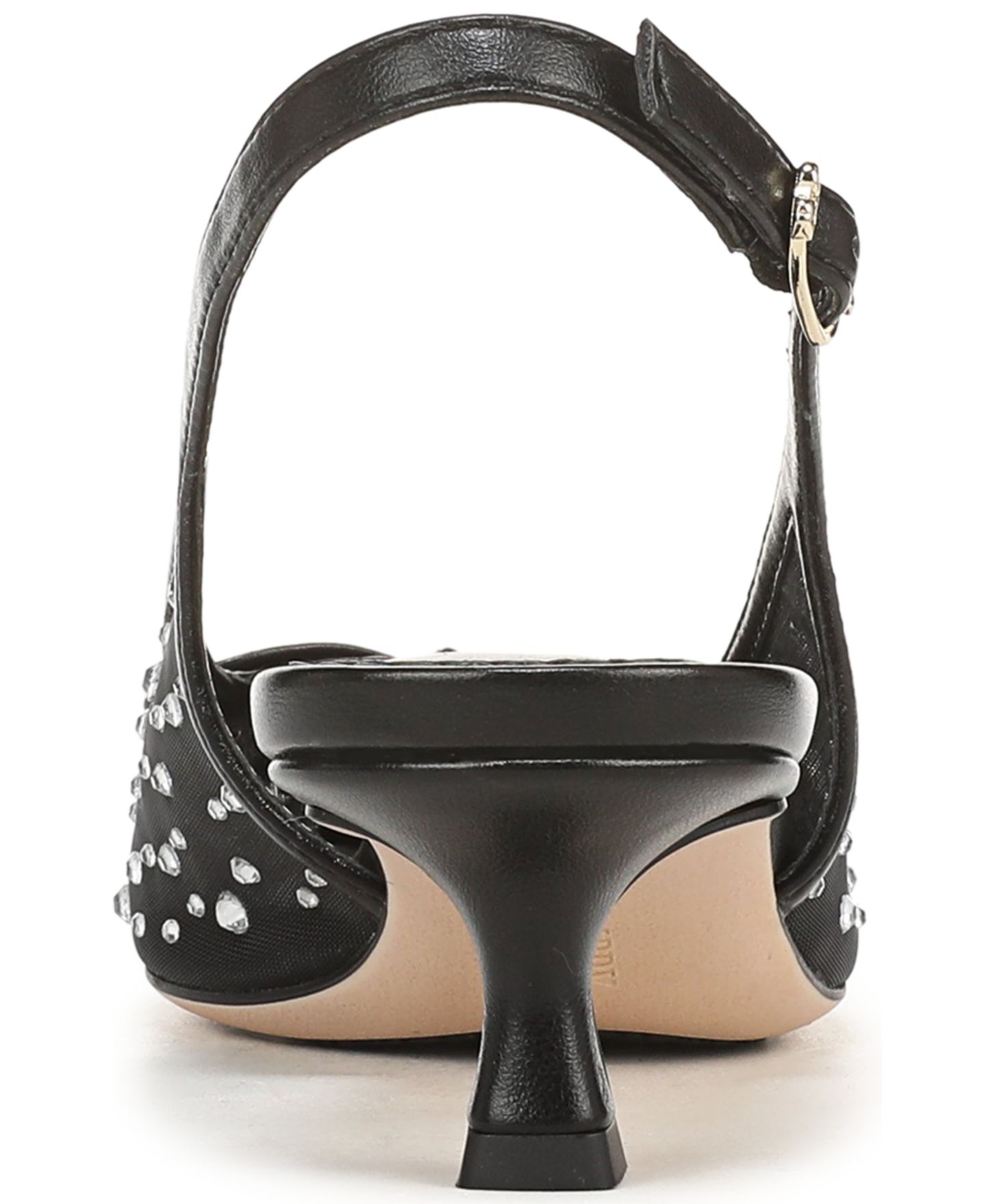 Женские туфли Sam and Libby Everly2 Embellished Mesh Kitten Heel Slingback Pumps, цвет: Чёрный, вариант 1 — фото 3