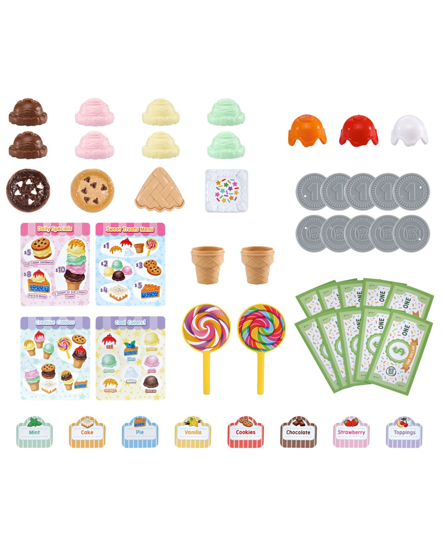 Детский игровой набор Leapfrog Scoop & Learn Ice Cream Parlor Magic Scooper 50+ Accessories Playset, Ages 3+ — фото 2