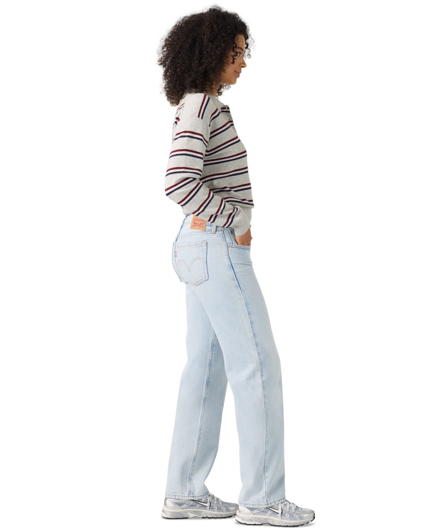 Женские джинсы Levi's Superlow Straight, цвет: Abraided Art — фото 4