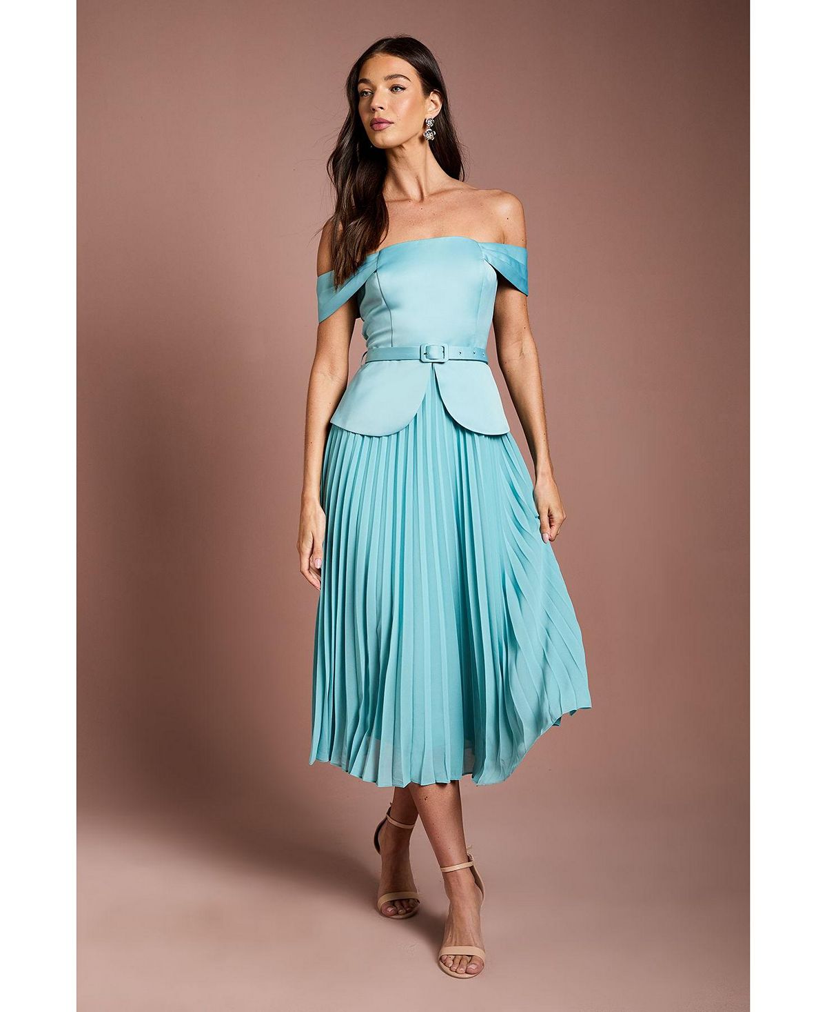 Coast Women's Bardot Fit and Flare Midi Dress view 5 — MAYCSS fashion products