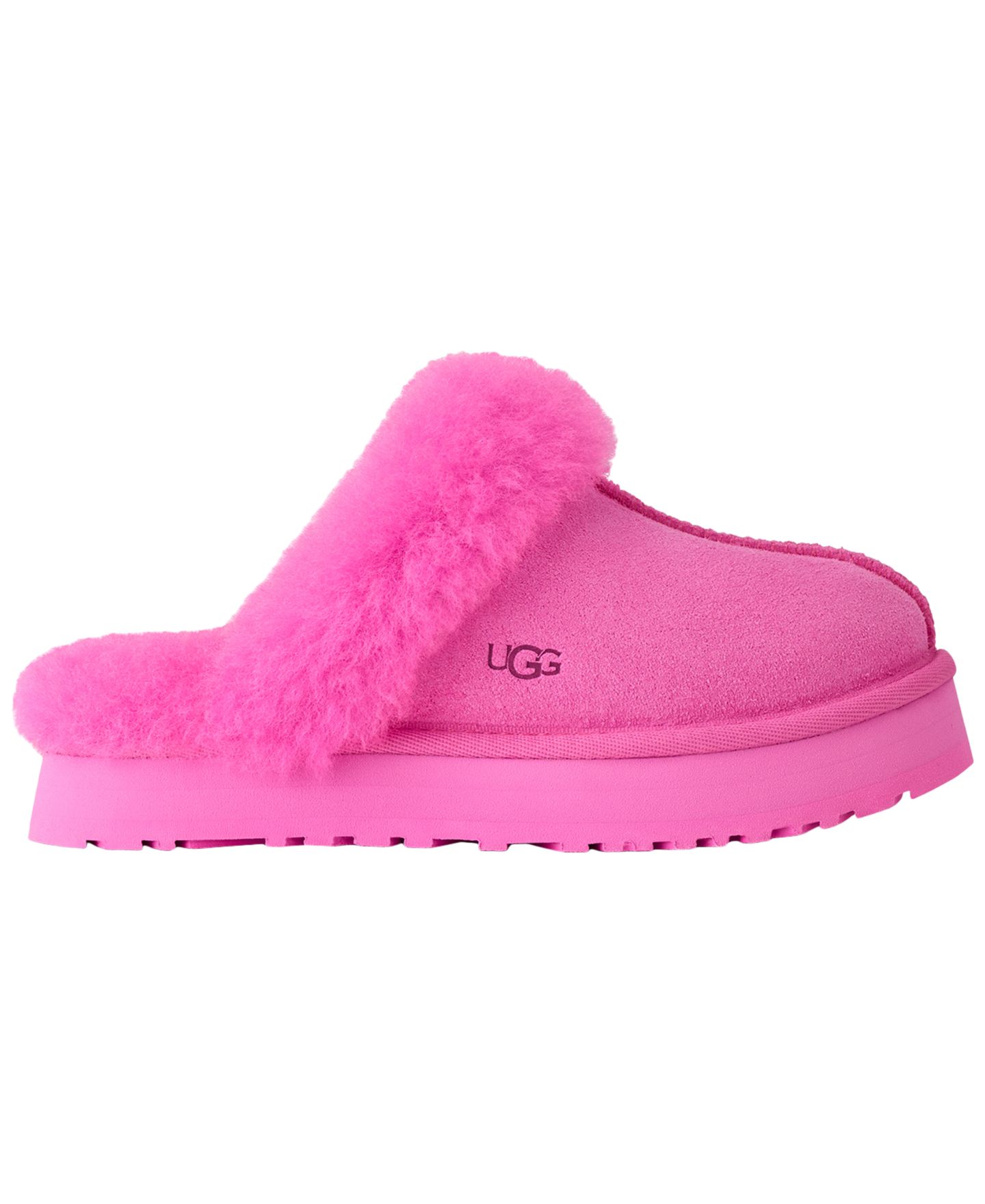 Тапочки UGG® Round Toe Disquette Slippers для девочек, цвет: Яркий фуксия — фото 2