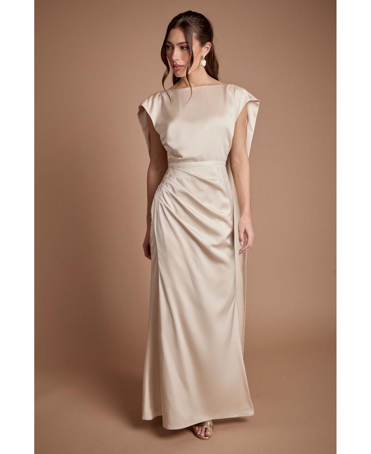 Coast Women's Satin Tie Back Maxi Dress view 4 — MAYCSS fashion products