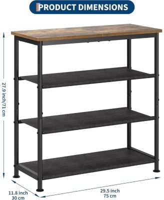 4-Tier Slim Shoe Rack, Adjustable Metal Frame Shoe Storage Organizer with Non-Woven Shelves for Entryway Bedroom
