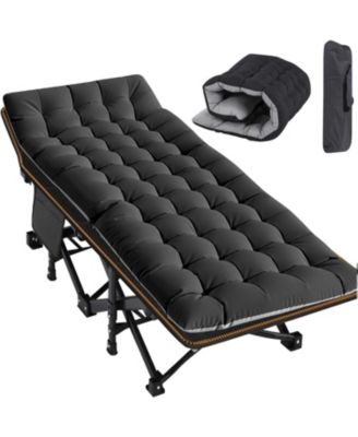 XL Folding Camping Cot Camp Bed with Carry Bag for Outdoor Travel, Beach, Hiking
