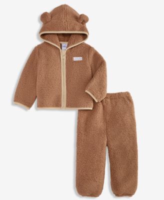 Baby Boys' 3M-24M Faux-Sherpa Hoodie and Pants, 2-Piece Set