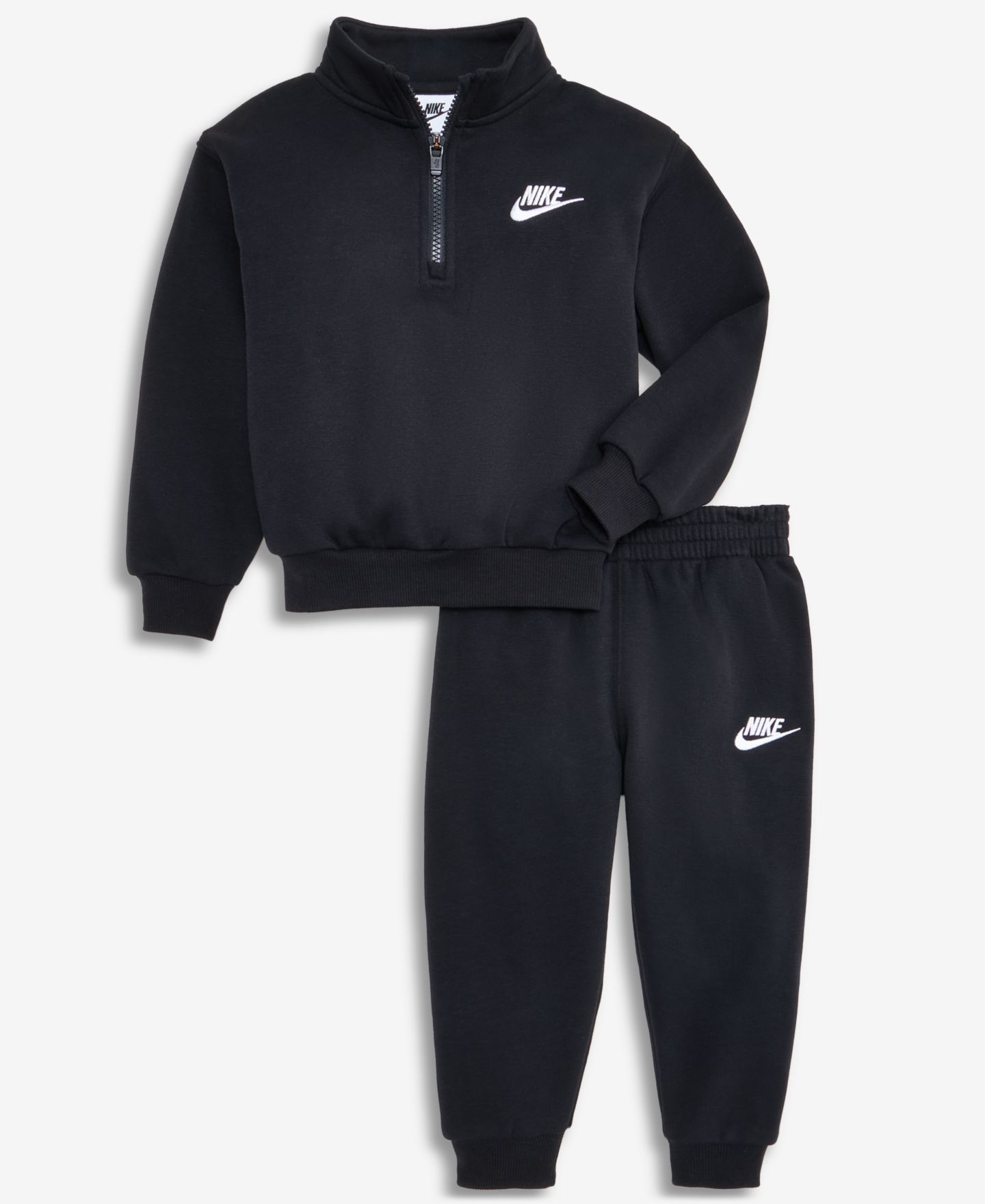 Комплект Nike Logo Detail Sweatshirt and Pants, 2-Piece Set для мальчиков, цвет: Чёрный — фото 3