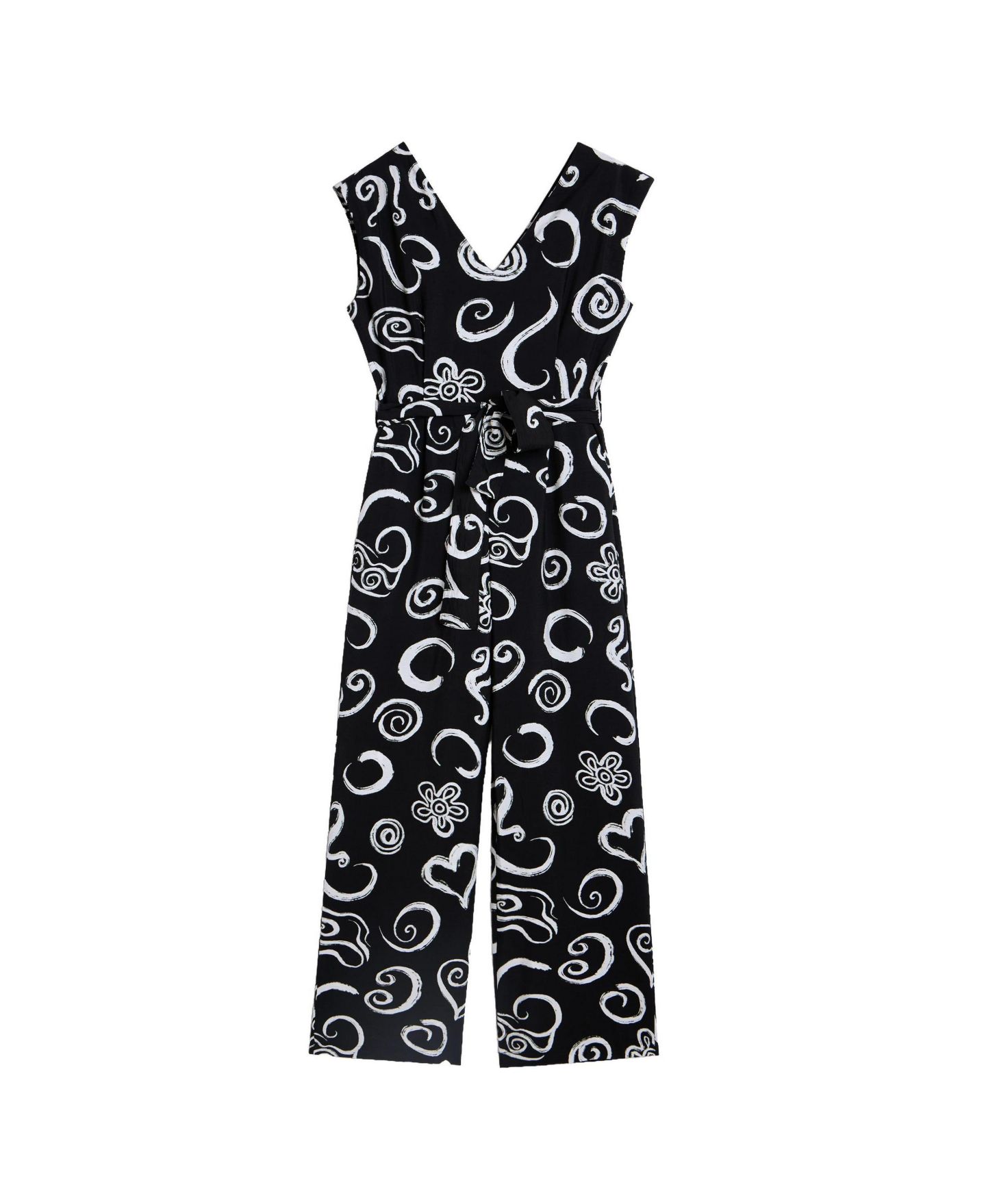 Женский комбинезон Desigual Printed Letter Jumpsuit, цвет: Чёрный — фото 5