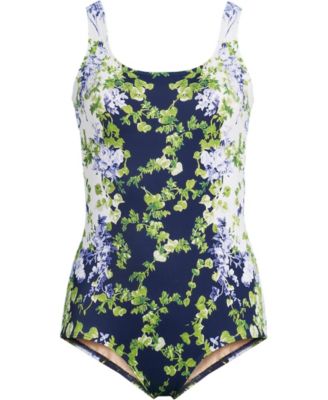Women's Long Torso Tugless Low Leg One Piece Swimsuit