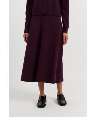 Women's Chinti and Parker Wool Cashmere Midi Skirt