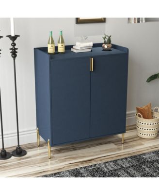 Modern Wine Bar Cabinet, Adjustable Storage Sideboard Buffet with Wine Rack