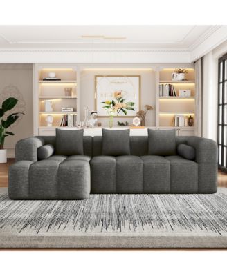 Combined Sofa Sectional Sofa with Deep Seating and Side Pockets