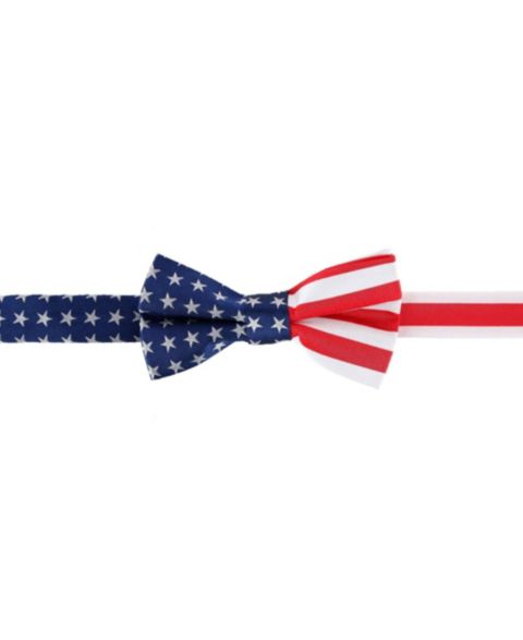 Мужские галстуки TRAFALGAR America's Old Glory Silk Bow Tie, цвет: Красный / Белый