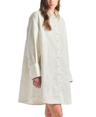 Women's Piper Embroidered Point Collar Shirt Dress