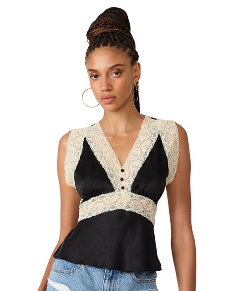 Женский топ Steve Madden Elinor Sleeveless, цвет: Чёрный