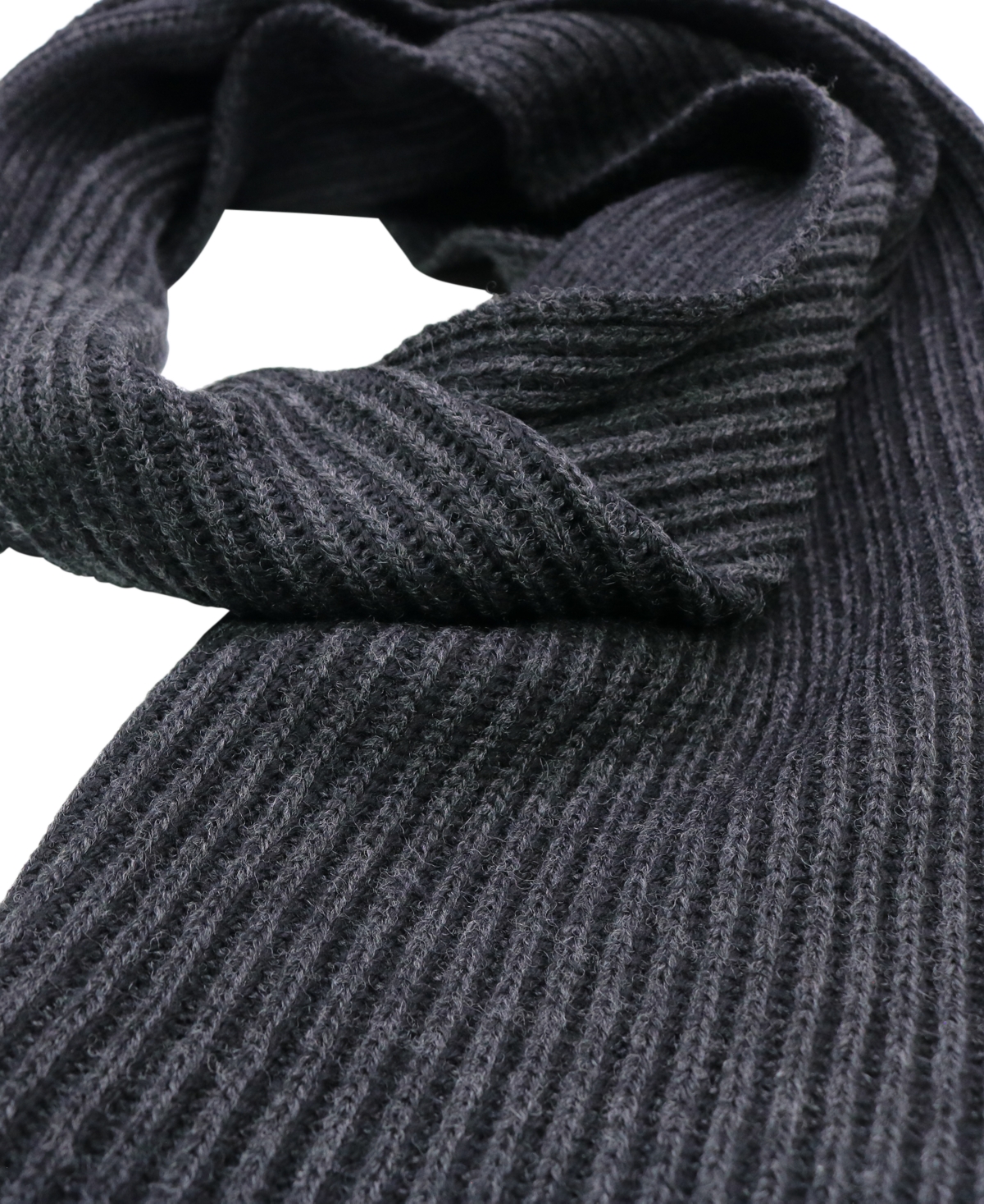 Portolano Men's Two-Tone Ribbed Scarf