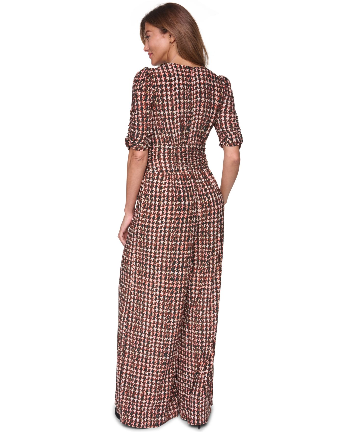 Женский комбинезон Vince Camuto V-Neck Jumpsuit, цвет: Коричневый — фото 5