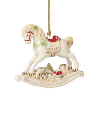 2026 Baby's 1st Christmas Vintage-Inspired Rocking Horse Ornament