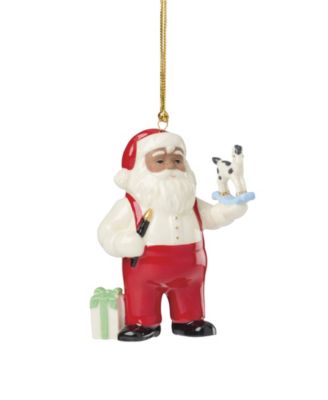 African American Santa's Workshop Ornament