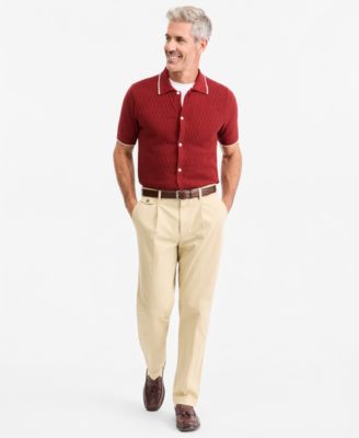 Men's Relaxed-Fit Pleated Chinos, Macy's Exclusive