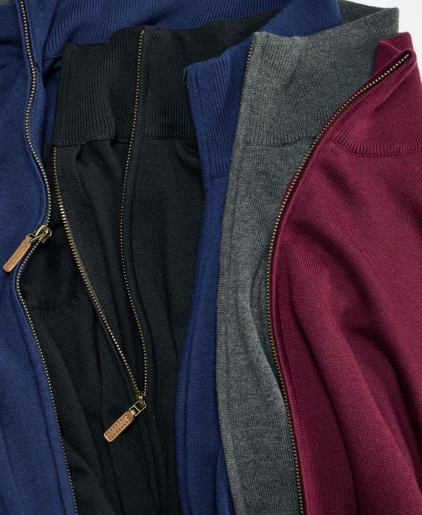 Мужской свитер Club Room Supima Cotton Full-Zip, цвет: Угольный — фото 5