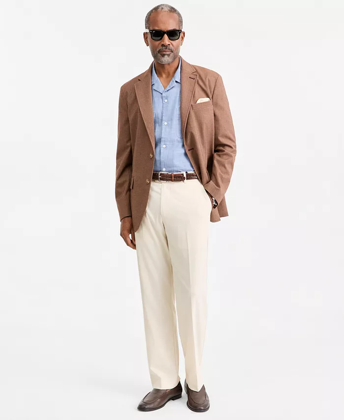 Men's Regular-Fit Houndstooth Notch-Lapel Blazer - thumbnail 4