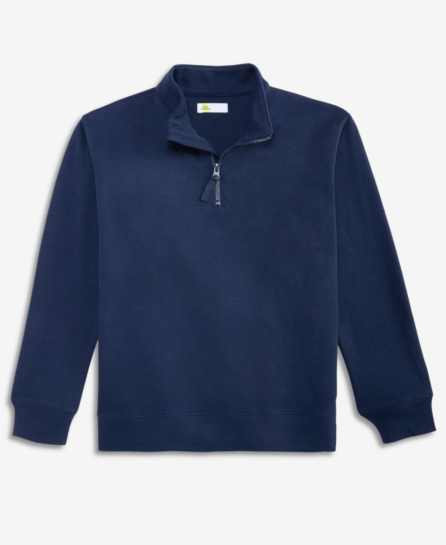Свитер Epic Threads Ribbed Quarter-Zip Sweater для мальчиков-малышей, цвет: Тёмно-синий — фото 1