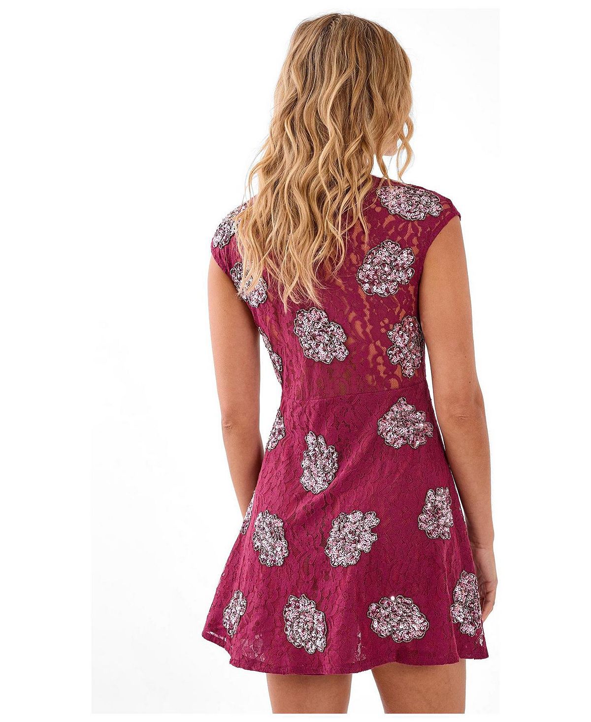 Nasty Gal Women's Plunge Skater Mini Dress view 3 — MAYCSS fashion products