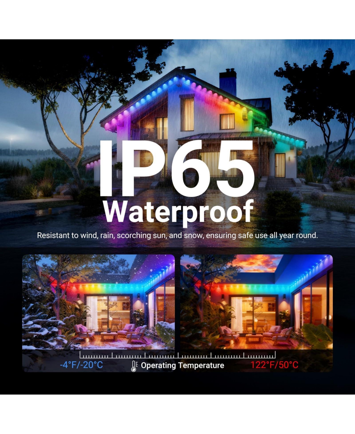 Neewer IP65 Camera and Photo Accessory with 96ft, 60 Led for Alexa