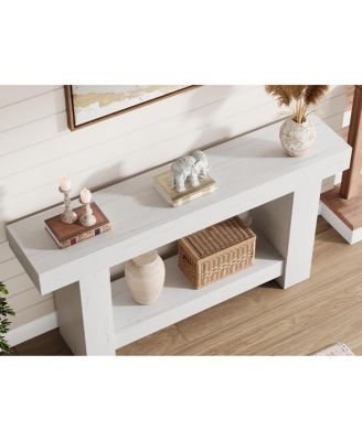 Console Table with Lower Shelf for Entryway, Hallway or Living Room, Long Sofa Table with Storage, Multiple Finishes