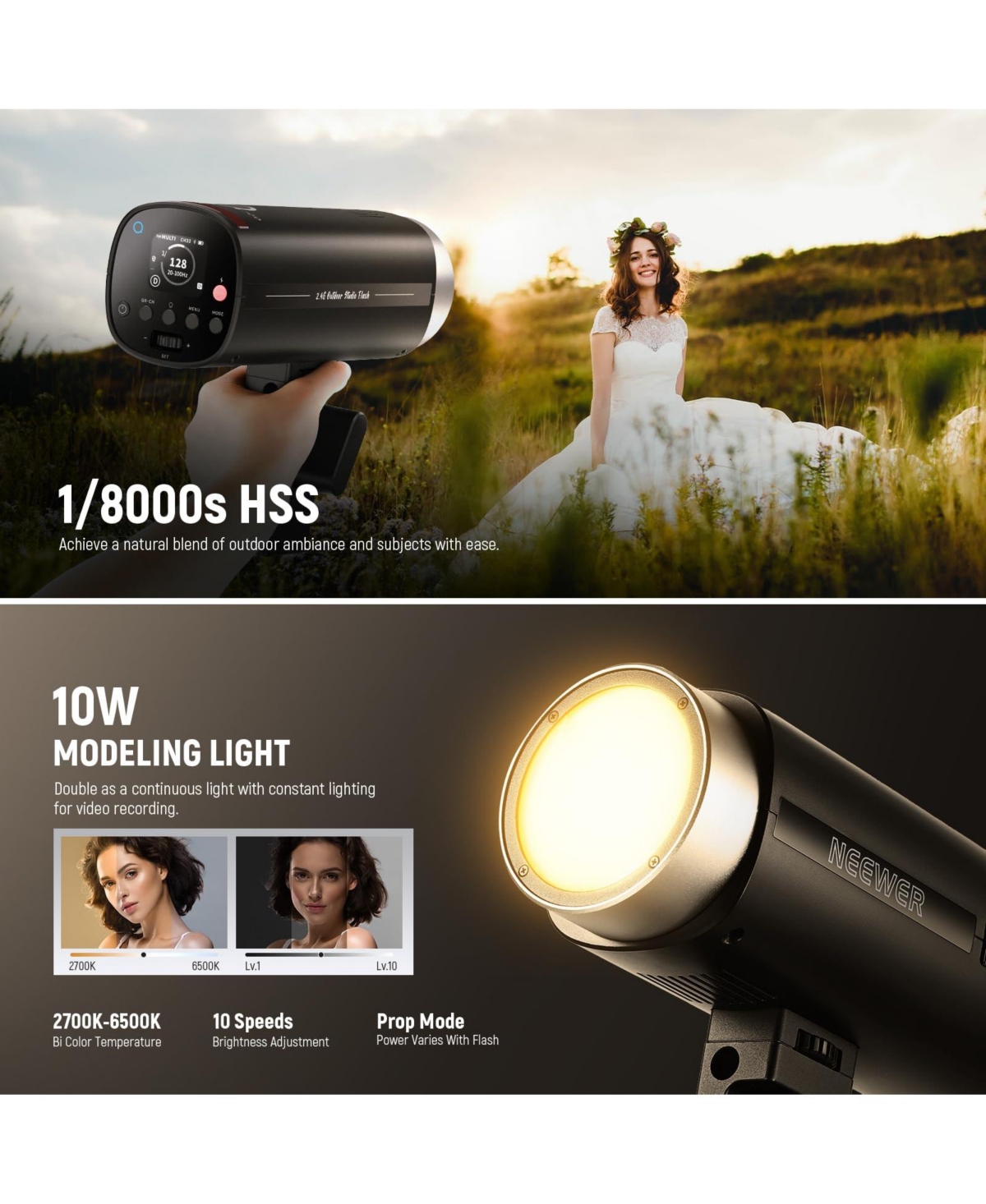 Neewer Q200 Camera Battery and Charging Accessory with 200Ws, 3200mAh, 10W for Godox