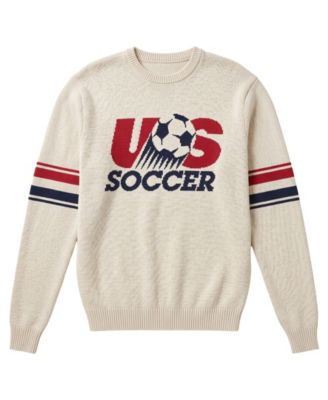 Men's and Women's Cream USMNT Retro Knit Sweatshirt