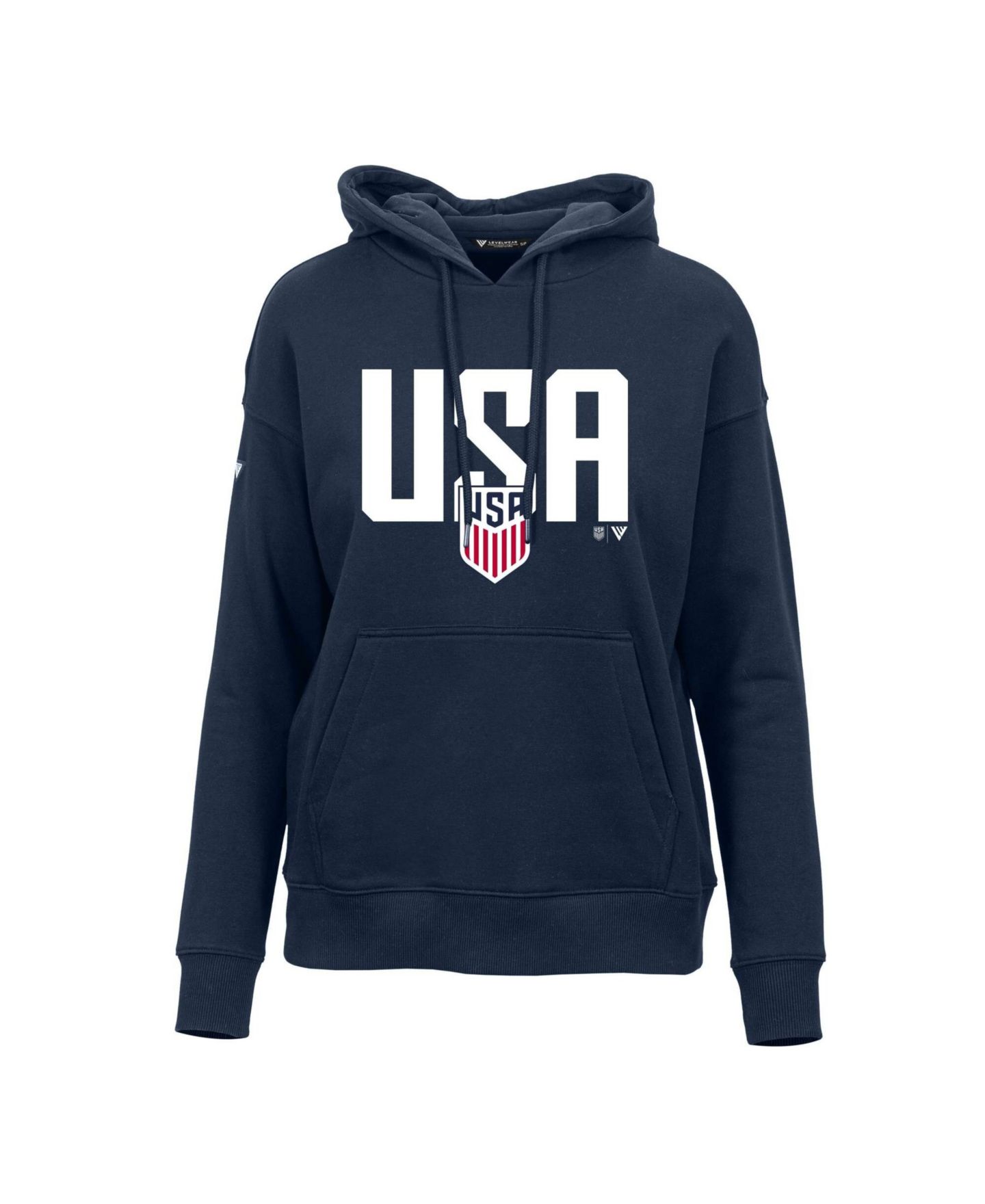 Женское худи LevelWear Navy Usmnt Podium Mascot Pullover — фото 2