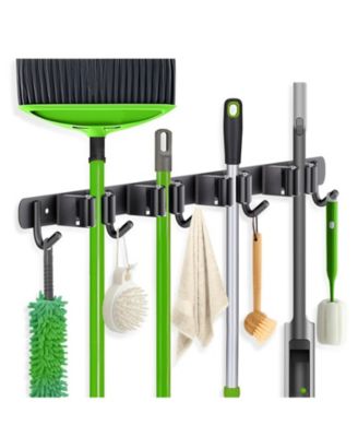 Broom Holder Wall Mount Mop Hanger Metal Organizer